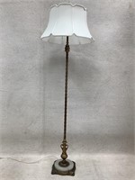 Vintage Bronze & Marble Floor Lamp