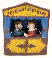 Punch & Judy Cast Iron Mechanical Penny Bank