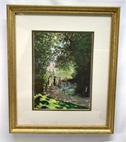 Claude Monet Parisians In Parc Framed Art Print