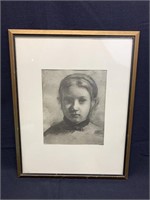Degas "Giovanna Bellelli" Framed Art Print