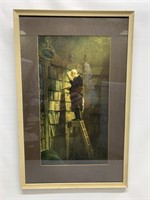 Der Bücherwurm' Framed Art Print by Carl Spitzweg