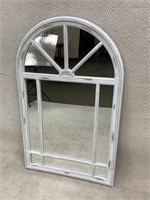 Arched Window Pane Style Hanging Mirror