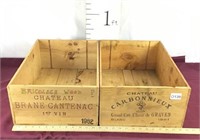 Two Vintage Wine Crates