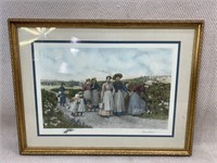 Jennie Brownscombe 'Berry Pickers' Framed Art