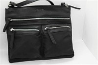 TAHARI BLACK LEATHER TOTE