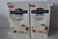 LOT OF 4 GHIRARDELLI WHITE CHOCOLATE CARMEL