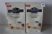 LOT OF 4 GHIRARDELLI WHITE CHOCOLATE CARMEL