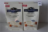 LOT OF 4 GHIRARDELLI WHITE CHOCOLATE CARMEL