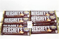 LOT OF 8 HERSHEY'S MILK CHOCOLATE WITH ALMONDS