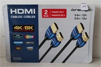 2PACK WIRELOGIC 12FT HDMI CABLES