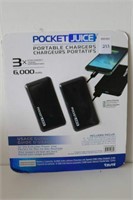 2PACK POCKET JUICE PORTABLE CHARGERS