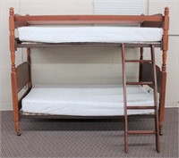 Set of solid wood bunk beds complete with bottom