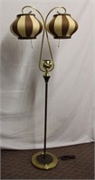 Mid Century Modern 2 light floor lamp 60"H