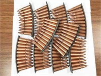 7.62x39, bag of 100rds on stripper clips, full
