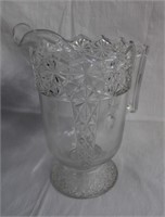 Daisy and button water pitcher 9.5"H