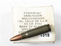 7.62x39, box of 20rds