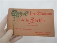 20 Cartes postales ¨Les Chateaux de la Sarthe 50's