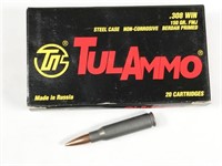 308 Win, box of 20rds Tulammo, 150 grain, full