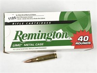 308 Win, box of 40rds Remington, 150 grain, metal