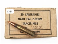 7.62mm NATO (308), open box of 17rds tracers