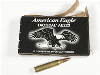 223 Rem, box of 20rds American Eagle Tactical