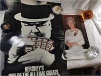 Queen Elizabeth II Prints (2) + Hershey Poster