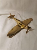 Mid-Century Brass Airplane 7.5" x 8.5"