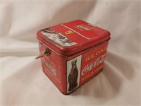 Vintage Coca-Cola Tin 4"X5"x4" with Handle