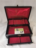 3 Tier Mount Vernon Jewellery Box 11" x 8" x 4.5"h