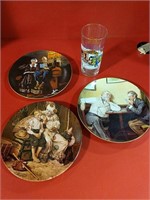 Norman Rockwell Collector plates and Gulf glass