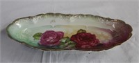 German hand painted 12" tray