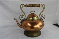 Brass kettle 11 X 11"H