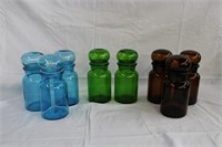8 glass containers Made in Belgium