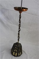 Art Nouveaux Slag glass hanging lamp
