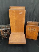 Antique Telephone Wall Mount Wood Boxes