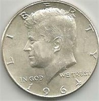 2- Kennedy Half dollars both 1964