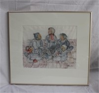 Framed water colour signed Marjorie Winslow