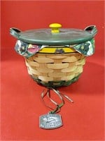Longaberger John Deere basket, lid , iner and