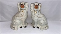10" PAIR STAFFORDSHIRE DOGS