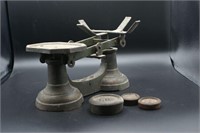 Antique Counter weight Scale 4PC