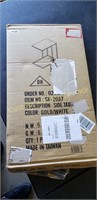 Gold and white side table, new in box10"x20" top,