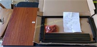Side table, metal &wood, new in box, 24"t,