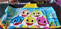 New baby shark bath towel, 48"x60"