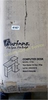 Furinno computer desk, complete, top has damage,