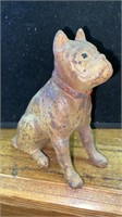 Vintage Cast Iron Dog  Penny Bank