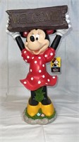Disney Minnie Mouse solar Welcome garden statue