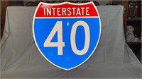 Interstate 40 metal sign