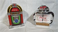 2 Coca-Cola jukebox cookie jars