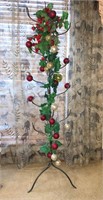 Iron Hat Tree w/ holiday ornaments