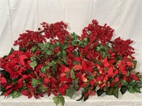Asst. Red Berry & Poinsettia swags & stems